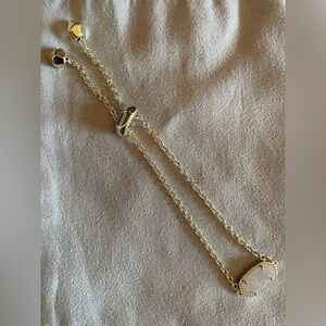 Elaina Gold Adjustable Chain Bracelet in Iridescent Drusy